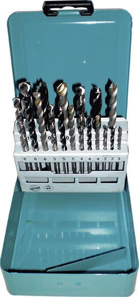 Makita - d-46202 - 18 pièces - jeu de forets à bois, pierre et métal - 3 4 5 6 8 10 mm