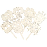 Entreprise créative décorez votre masque en bois, 16pcs.