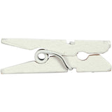 Creativ company mini pinces à linge, L : 25 mm, l : 3 mm, blanches, 36 pièces 1 boîte