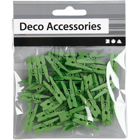Creativ company cc mini pinces à linge 3x25 mm vert 36 pièces