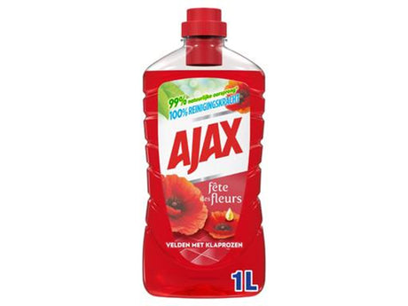 Ajax nettoyant tout usage 1000ml fleurs rouges | 4 pièces