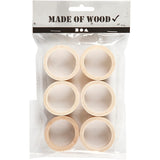 Ronds de serviette Creativ company, l: 20 mm, d 35 mm, 6 pièces 1 boîte