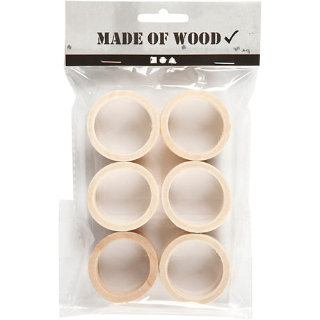 Ronds de serviette Creativ company, l: 20 mm, d 35 mm, 6 pièces 1 boîte