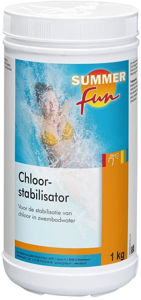 Stabilisateur de chlore amusant d'été pour piscine 1 kg blanc