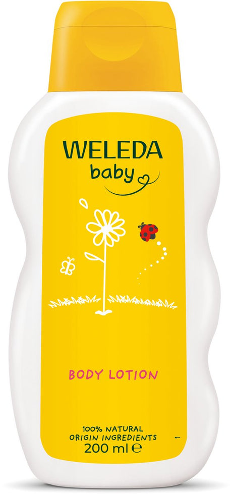 Weleda baby lotion pour le corps au calendula - calendula camomille - prévient la déshydratation - garde la peau douce et souple - ingrédients 100% naturels - 200 ml