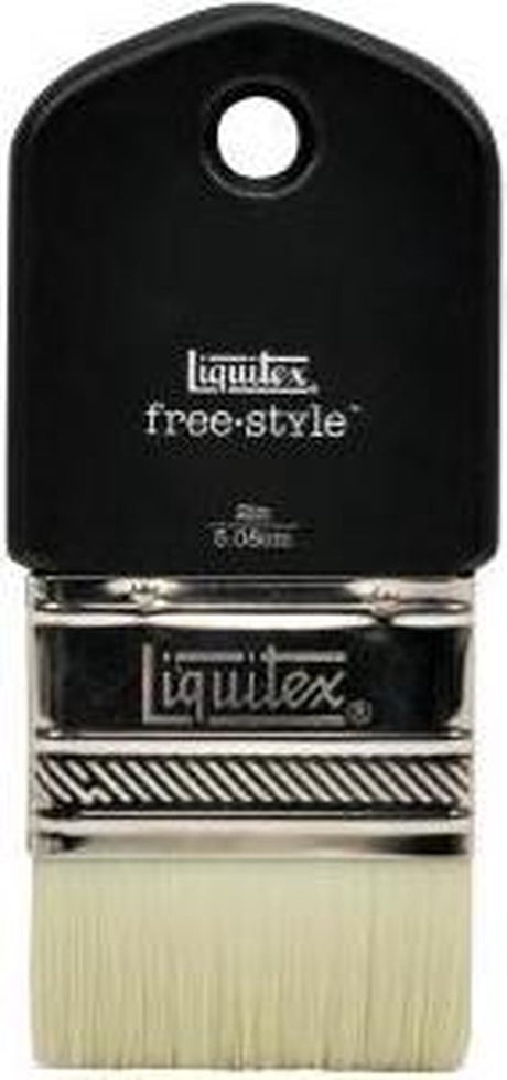 Liquitex 1301002 pinceau plat style libre - manche court, 50 mm, pour peinture murale et acrylique - palette grande taille 2