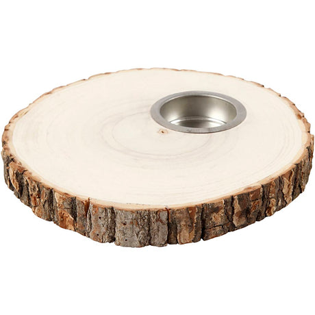Crétiv Company Wooden Disk Tea Lightder 14-16cm Company