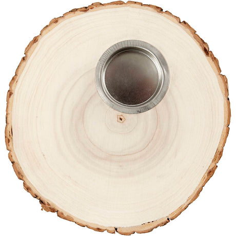 Crétiv Company Wooden Disk Tea Lightder 14-16cm Company