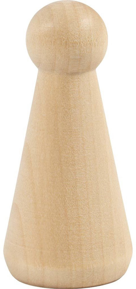 Figurine en bois Creativ company, en forme de cône, h : 8 cm, 3 pièces 1 boîte