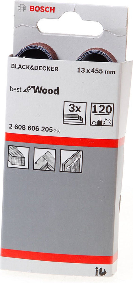 Bosch 3 pneus 13x457 meilleur bois+peinture, 120