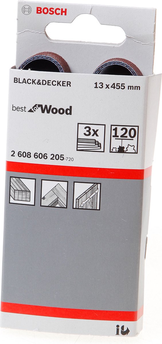 Bosch 3 pneus 13x457 meilleur bois+peinture, 120