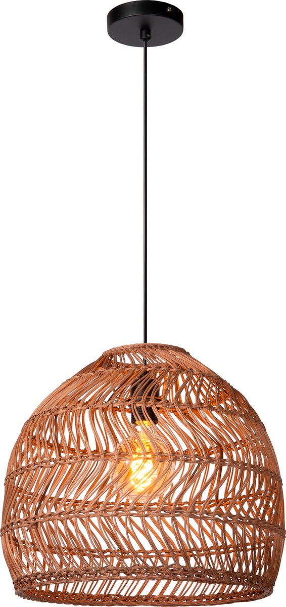 Lucide moloko - suspension - ø 40 cm - 1xe27 - jaune ocre - japandi