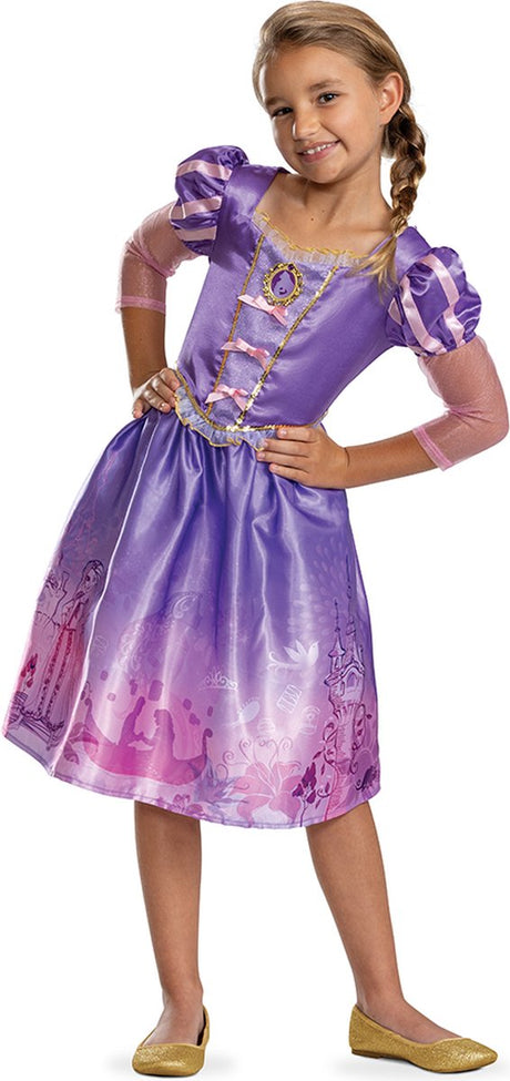 Déguisement princesse Disney - emmêlée, robe Raiponce classique, taille s (5 - 6 ans), fille