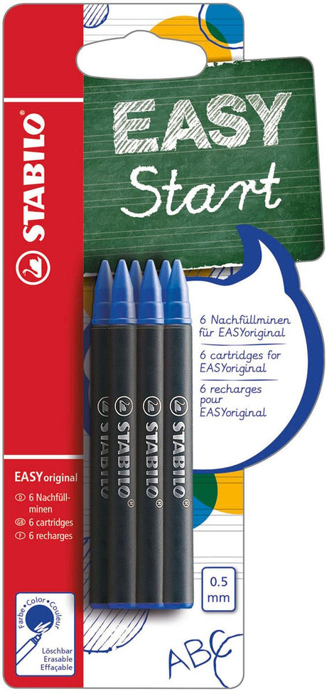 Recharges Stabilo easyoriginal bleu moyen - 6 pcs.
