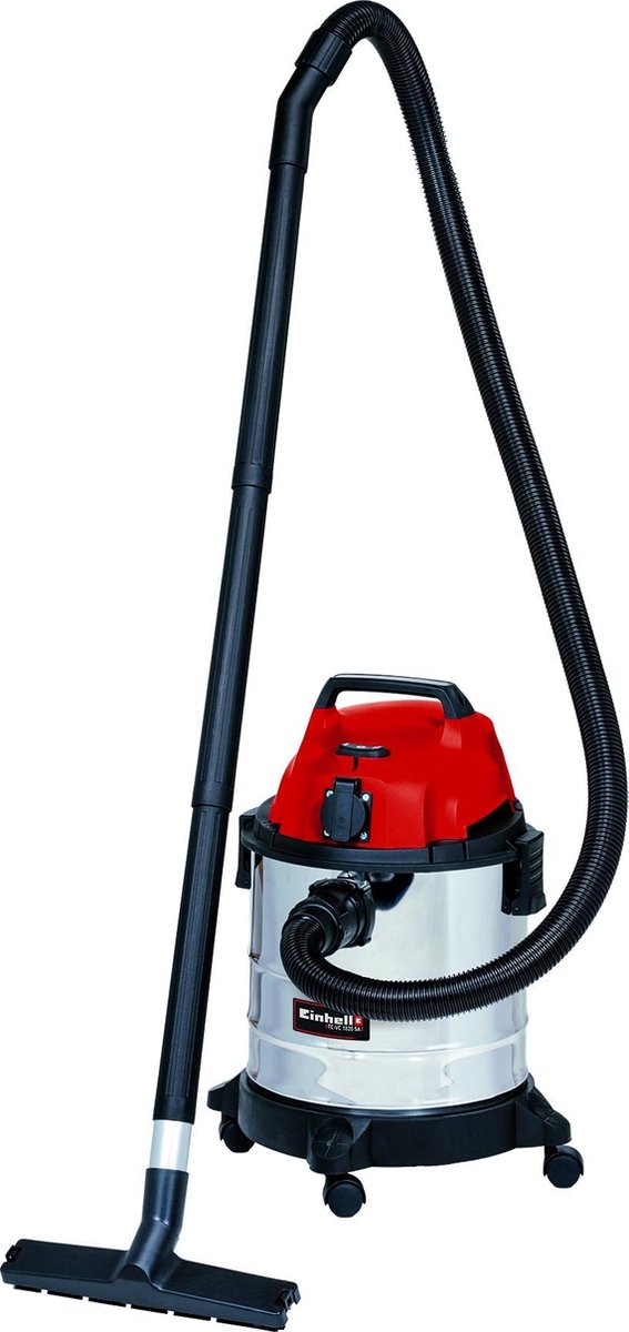 Aspirateur eau et poussière électrique Einhell tc-vc 1820 sa - 1250 w - 180 mbar - 20 l - tube plastique en 3 parties - tuyau d'aspiration 150 cm - filtre en mousse - raccordement automatique