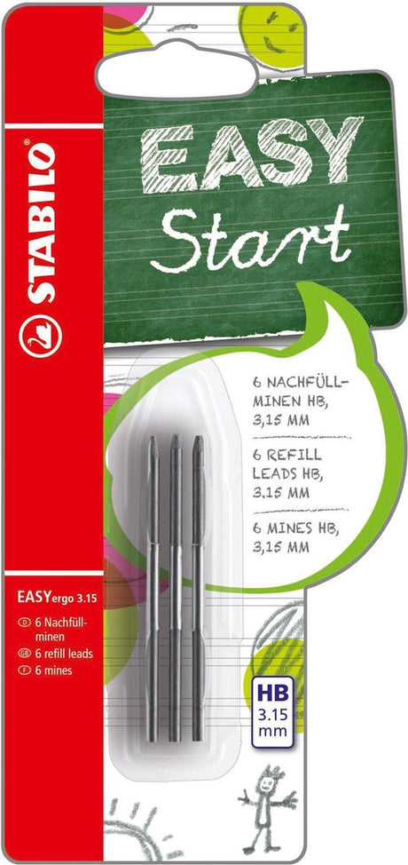 Stabilo easyergo 3.15 recharges hb - 6 pcs.