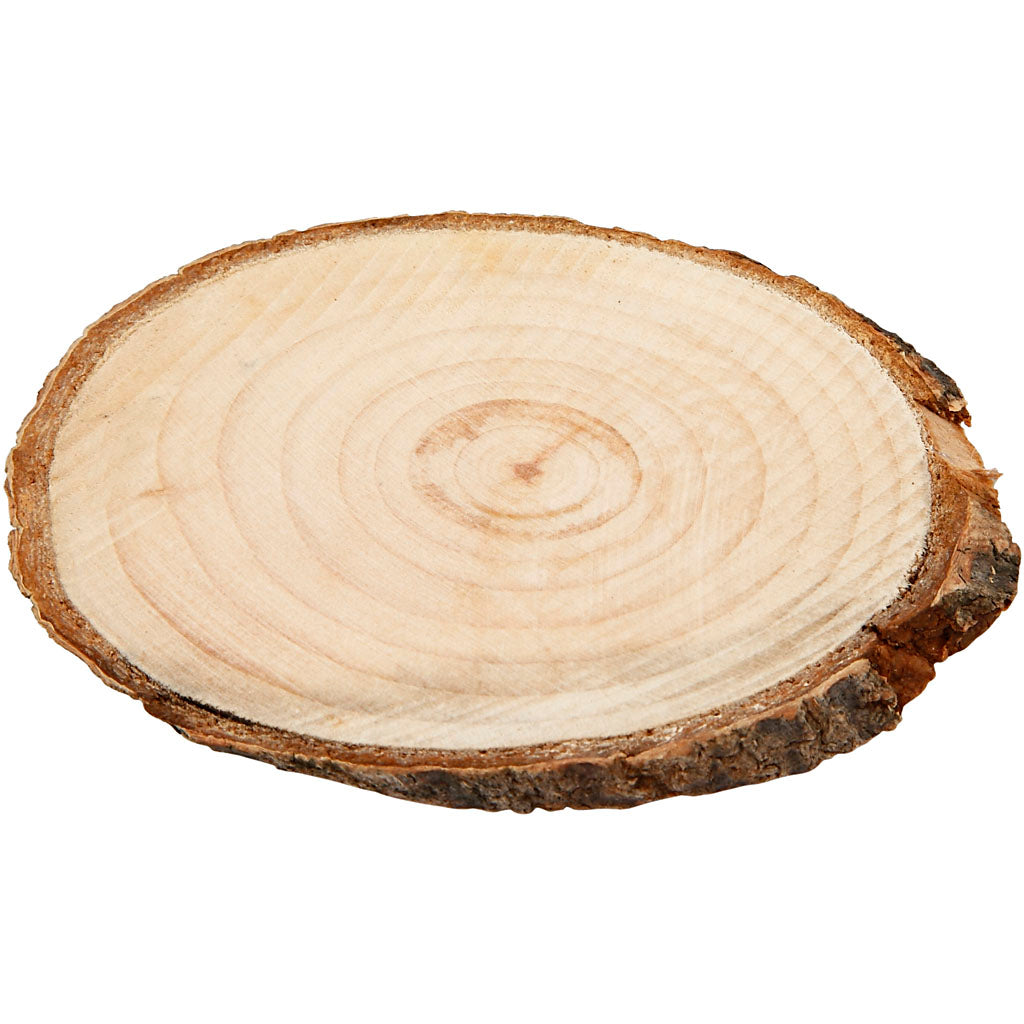 Disque en bois avec écorce Creativ company, dimension 9,5x6 cm, épaisseur 6 mm, 12 pièces 1 boîte