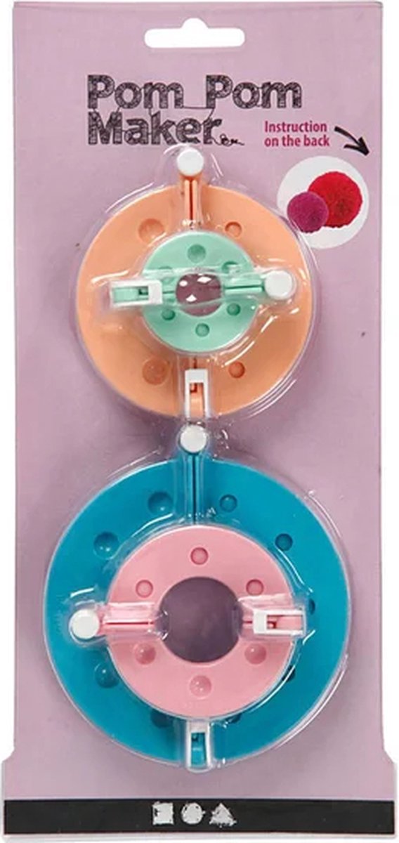 Entreprise créative https: www.ccobby.nl pom-pom-maker-d-3-5-5-5-7-9-cm-4-stuk-1-set