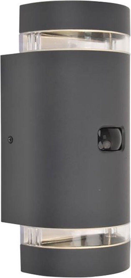 Lutec - applique murale focus up down pour extérieur - avec détecteur de mouvement - LED - gris foncé