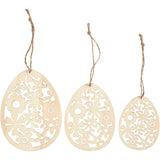 Ornements Creativ company, h: 8+10+12 cm, l: 6+7,5+9 cm, épaisseur 3 mm, 3 pièces 1 boîte