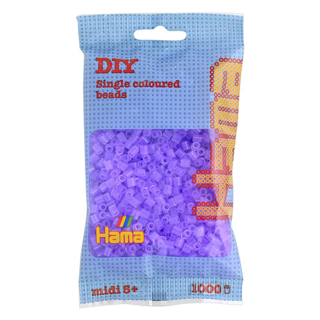 Hama perles à repasser - 1000 pièces - lilas transparent