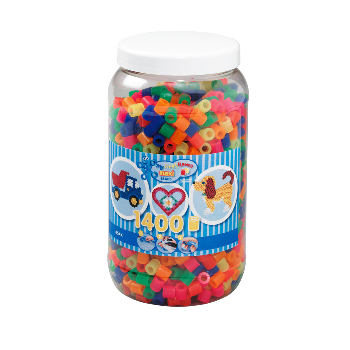 Hama Iron Beads Maxi v Pot Neonmix (051), 1400st.