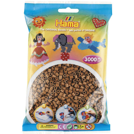 Mélange de perles thermocollantes Hama midi - marron nougat (201-76), 3000 pcs.