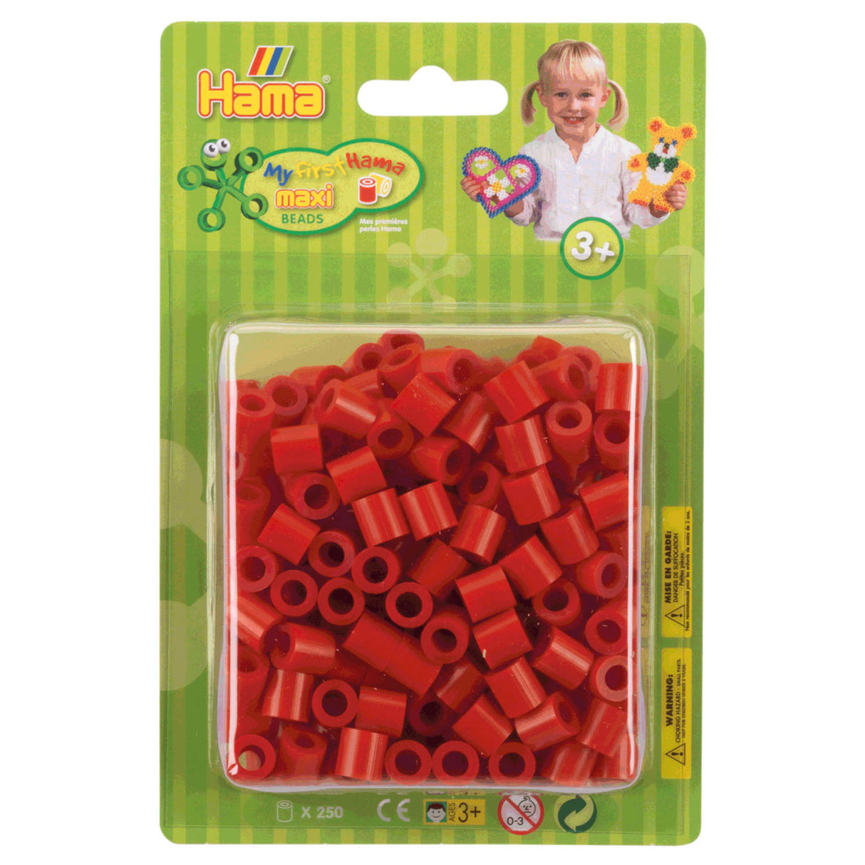 Hama jernperler Maxi Red, 250st.