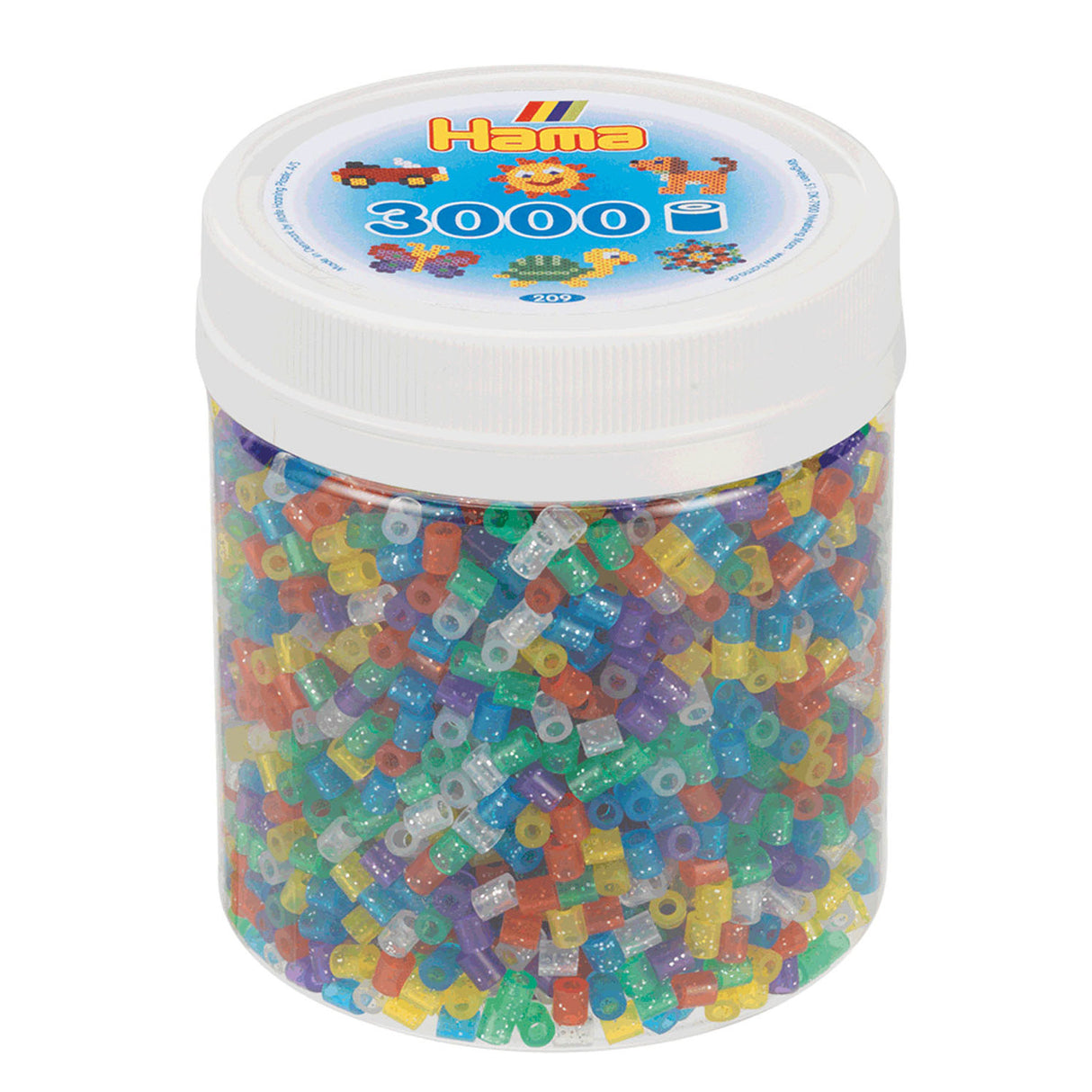 Hama String Beads en Potje Glittermix (54), 3000.