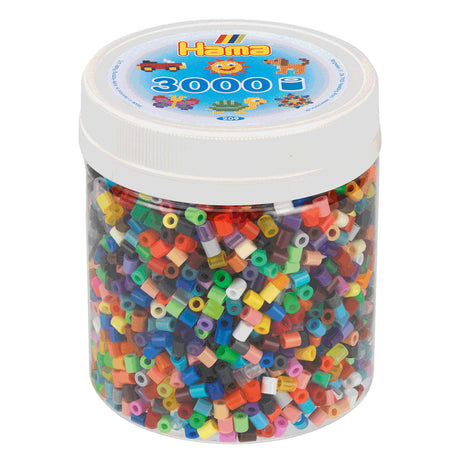 Perles thermocollantes Hama midi en pot - mélange de couleurs (68), 3000 pcs.