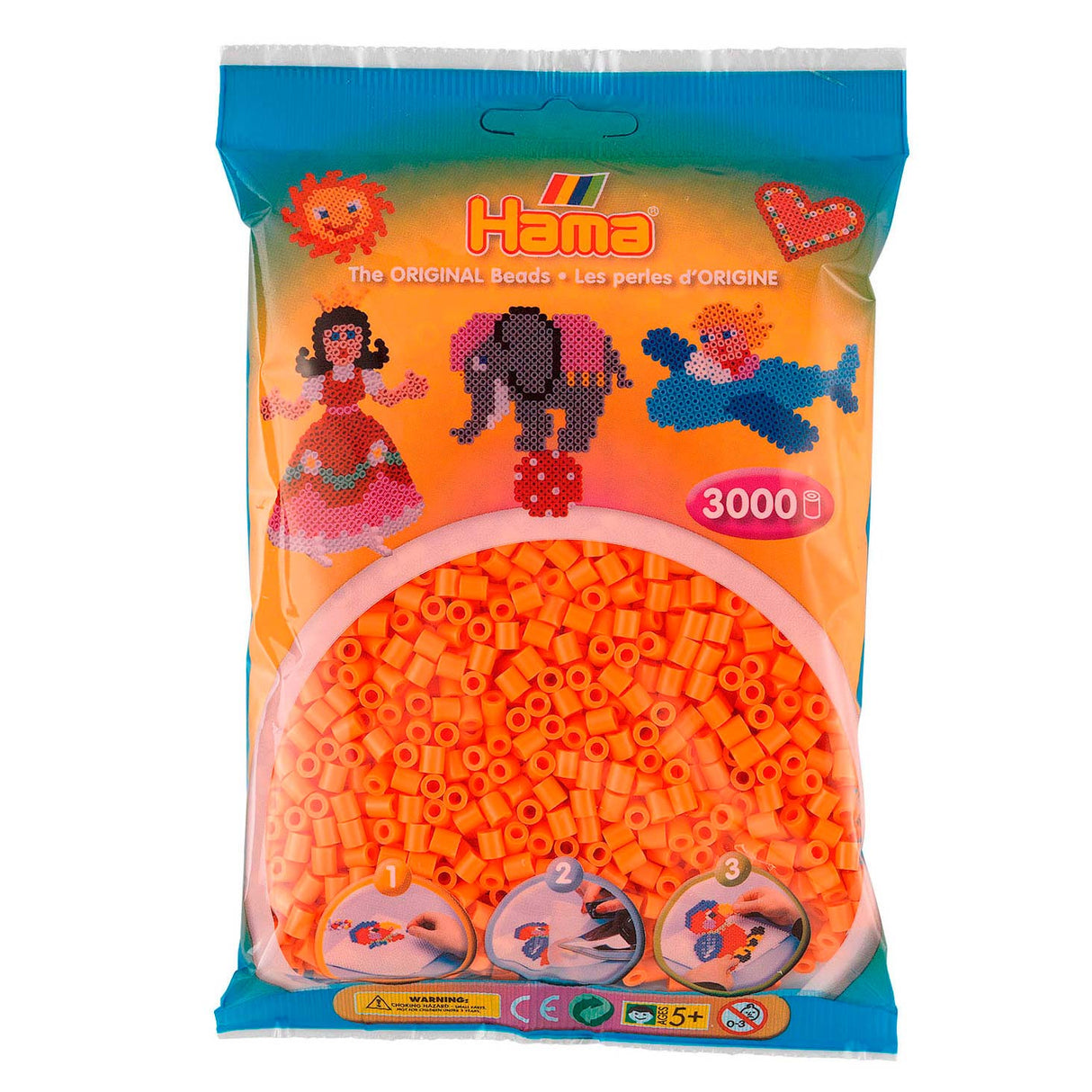 Perles thermocollantes Hama midi - abricot (201-79), 3000 pcs.