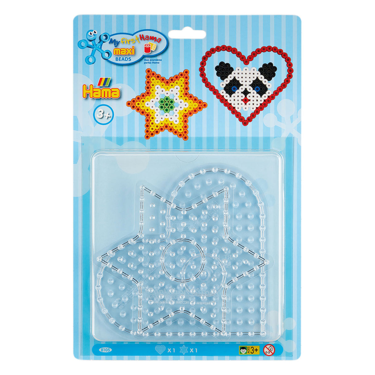 Hama maxi plaques thermocollantes coeur et étoile