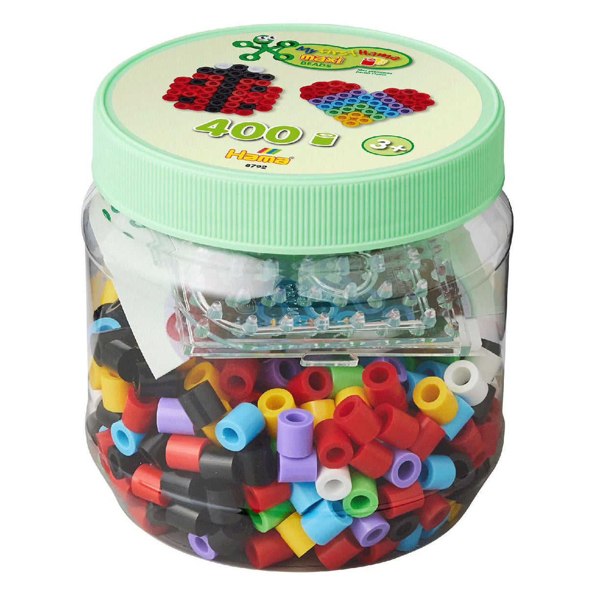 Hama Ironing Bead Set Maxi Square and Heart, 400º.