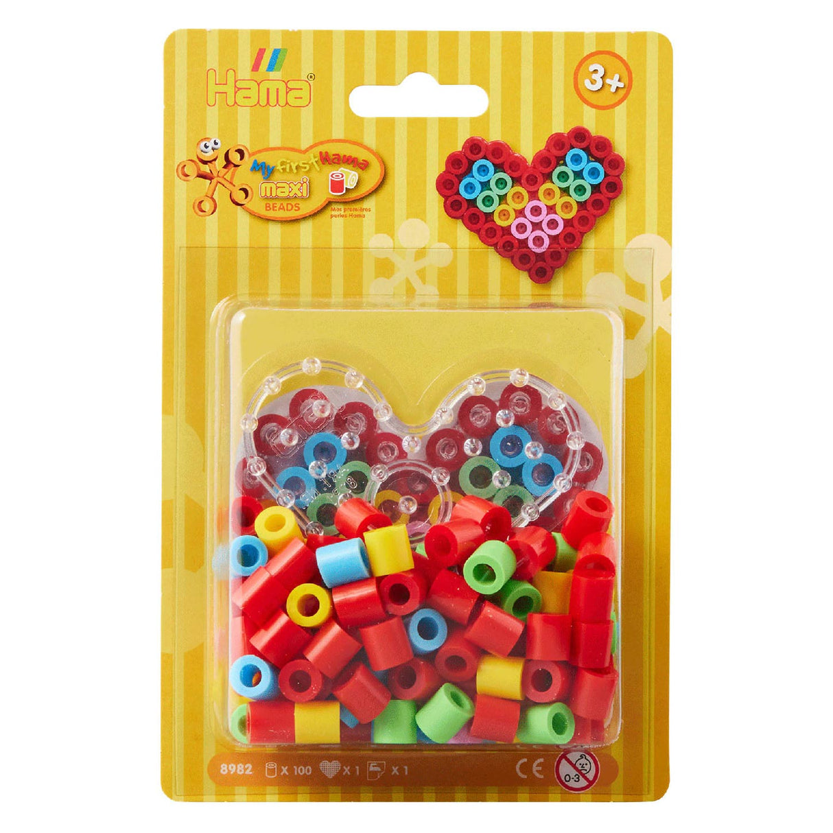 Hama strykeperler sett Maxi Hart, 100.