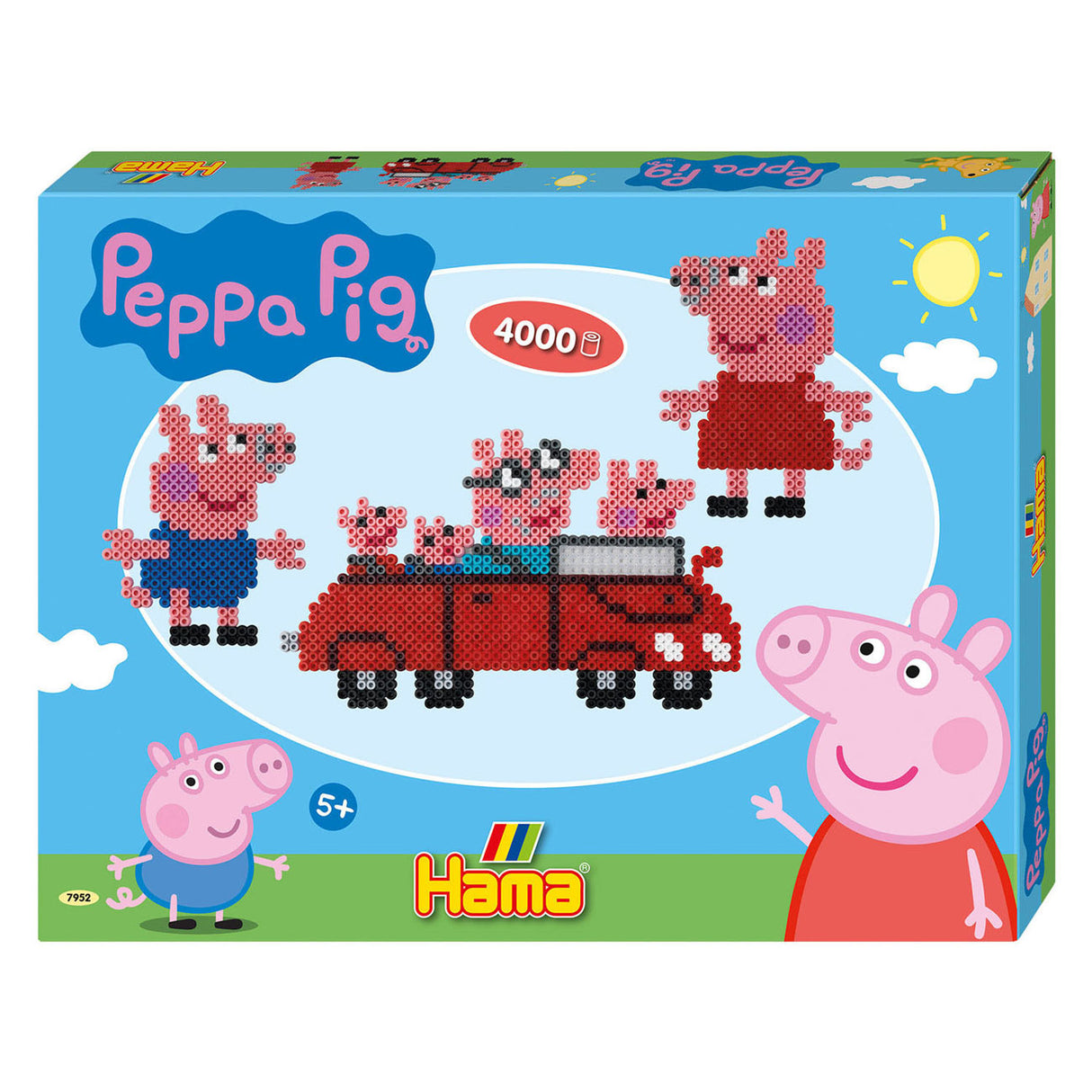 Hama strykeperler Sett gaveeske Peppa Pig, 4000st.