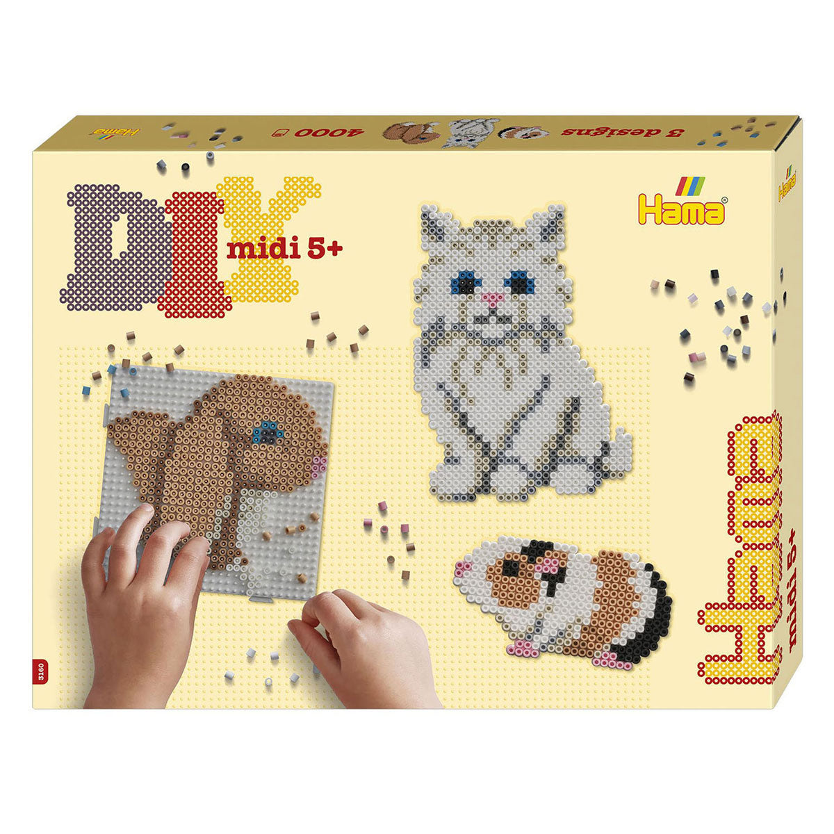 Hama stryke perler set gaveeske søte dyr, 4000.