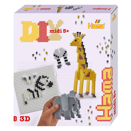 Hama perles à repasser 2500 pièces safari 3D