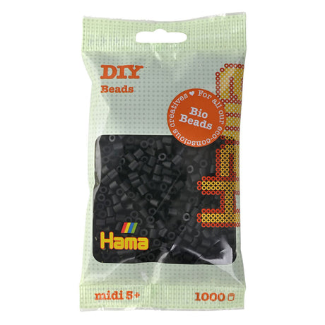 Perles thermocollantes Hama midi bio - noir (018), 1000 pcs.