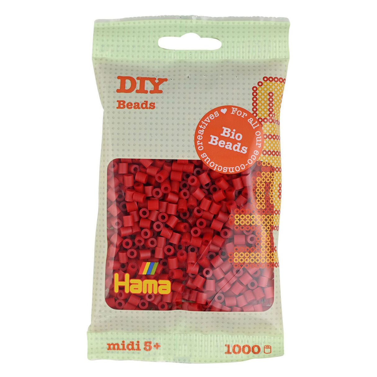 Hama Bio String Beads Dark Red (022), 1000st.