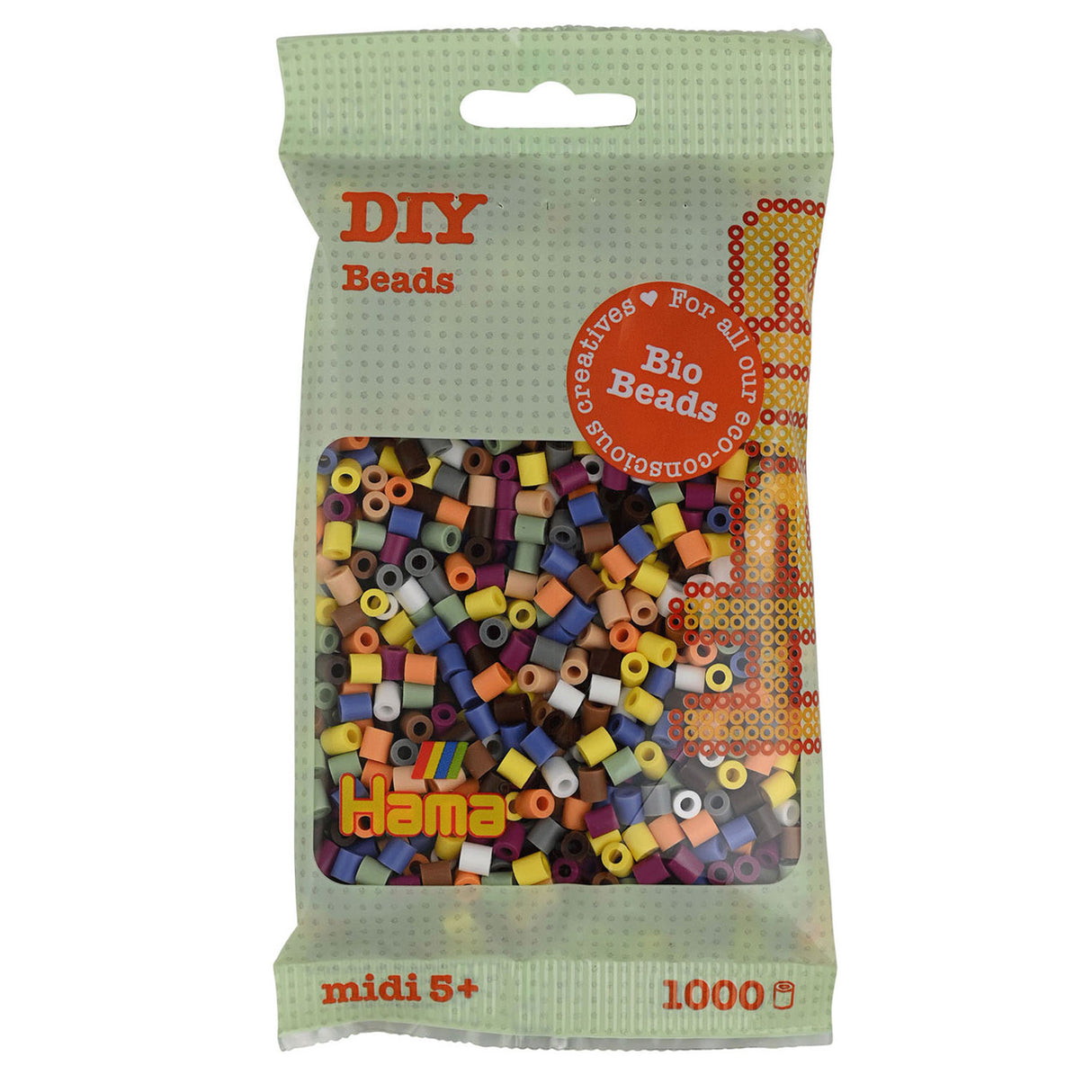 Hama Bio String Beads - Pastellmix (197), 1000st.