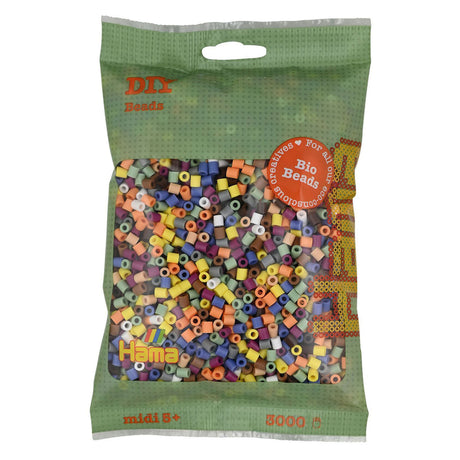 Perles thermocollantes bio Hama midi - mélange de couleurs (197), 3000 pcs.