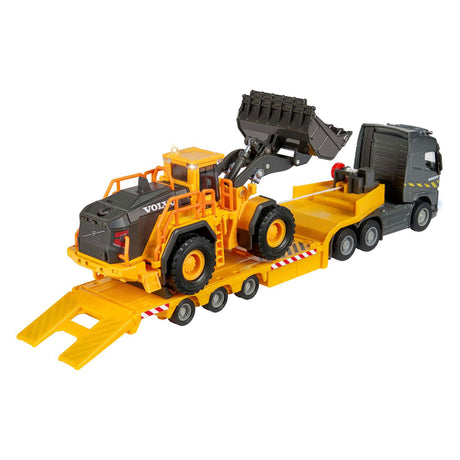 Camion Majorette Volvo FH16 avec semi-remorque et chargeuse sur pneus