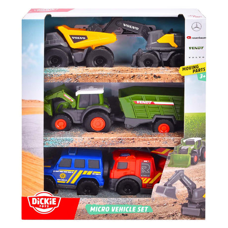 Véhicules de l'équipe Dickie micro city, 6 pcs.