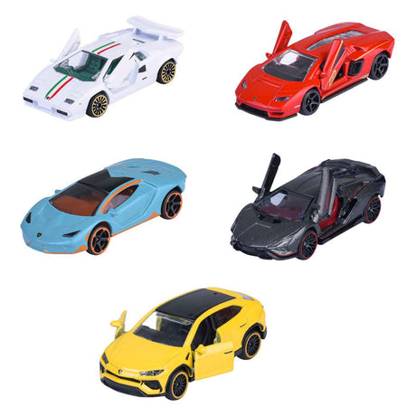 Ensemble Lamborghini Majorette, 5 pièces.