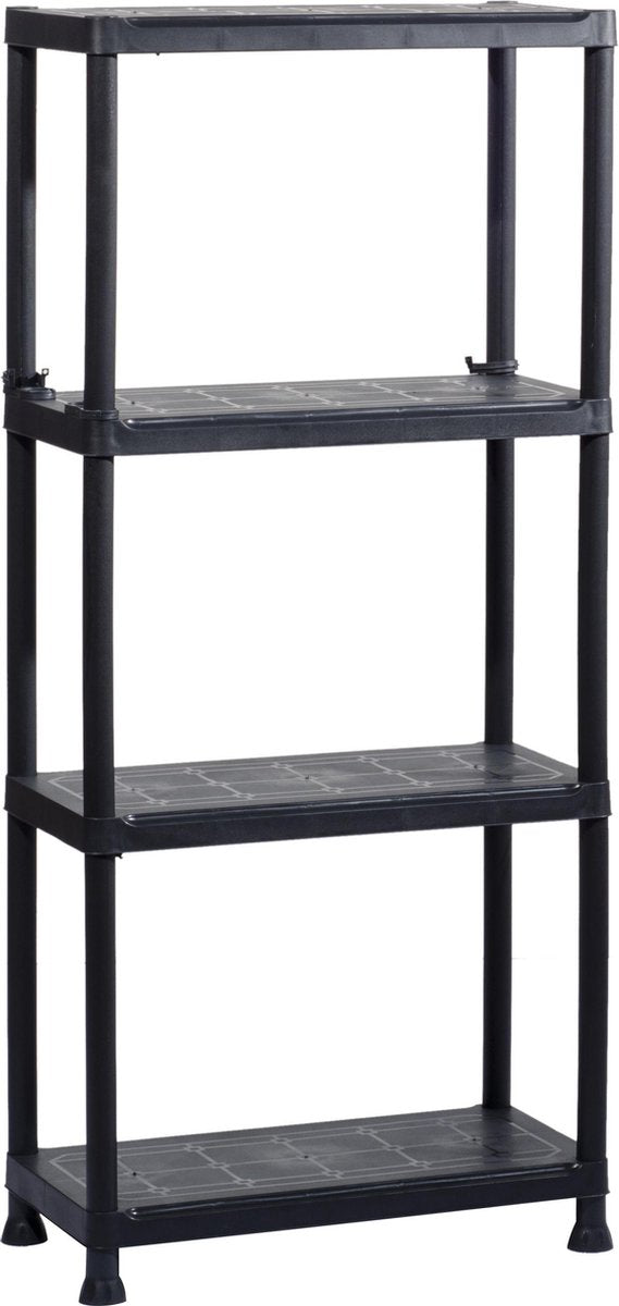 Keter étagère plus 60 4 - étagère de rangement avec 4 étagères - 60x30x135cm - noir