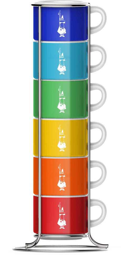 Bialetti impilabili di colori tasses à expresso en rack 6 pièces