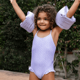 Léopard | bandes de natation lilas 2-6 ans