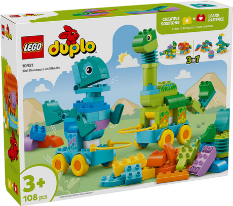 Lego ® Duplo® City Dinosaures 3-en-1 sur roues - 10451
