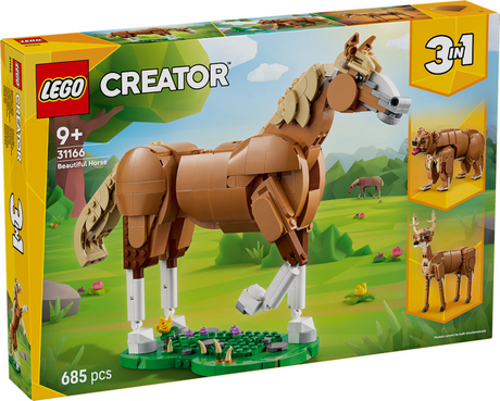 Lego ® Creator 3en1 beau cheval, ensemble de construction d'animaux - 31166