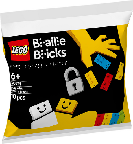 Sac d'impulsion Lego - jouer avec les tuiles braille